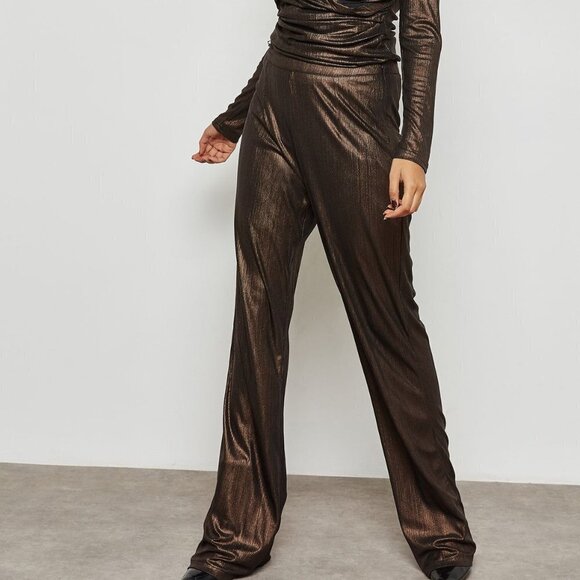WYLDR Metallic Textured Trousers size S NWT - Picture 2 of 7